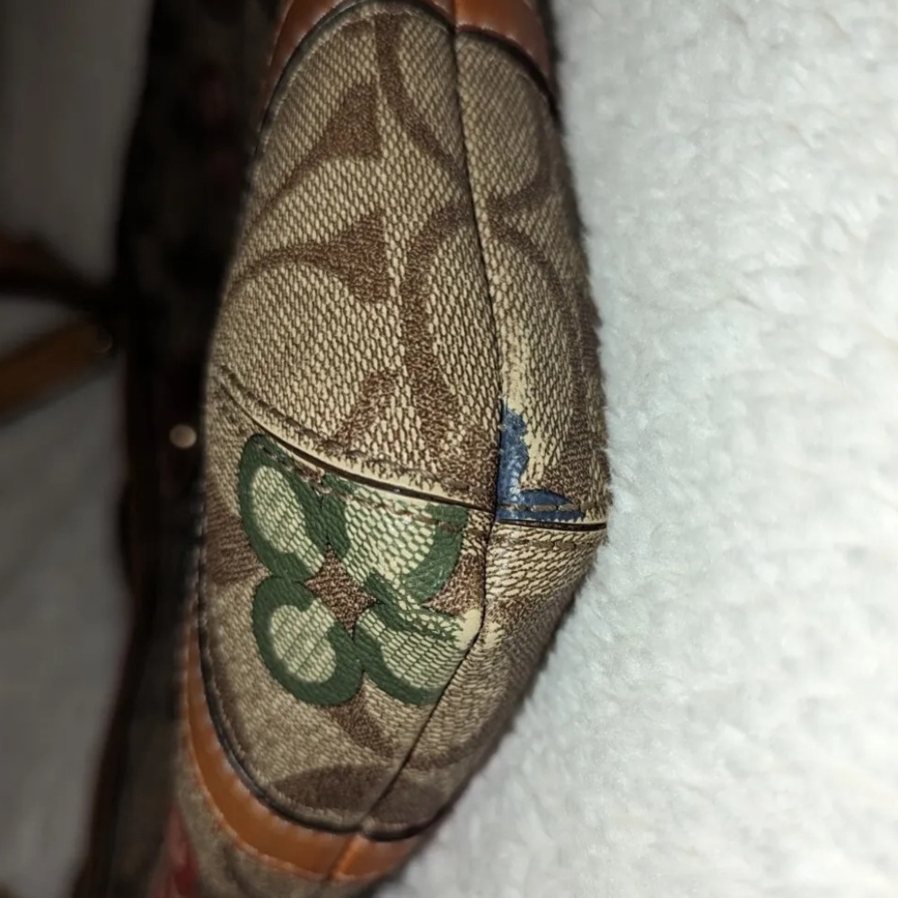 Coach Peyton Signature Multi Color Clover Floral … - image 8